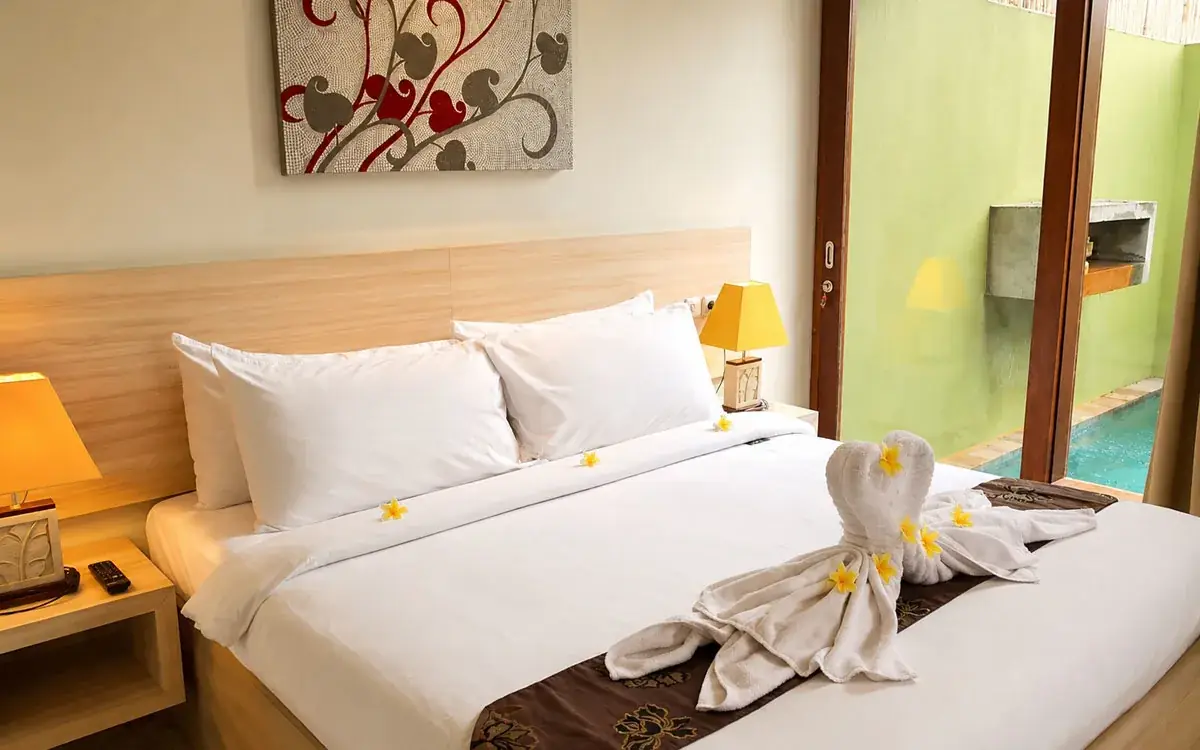 Luxury tropical bedroom at Jas Boutique Villas Seminyak Bali
